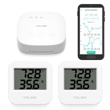 YoLink SpeakerHub & Två Temp/Fuktighetsgivare Startkit - Ljudhub Spelar Tones/Ljud