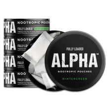Bolsitas Nootrópicas Alpha Cargadas (Menta) - 5 Latas - 15 Bolsitas por lata - Entrega Efectiva, Reemplazo Nicotina