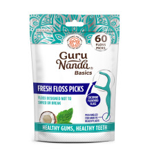 GuruNanda Fresh Floss Tandpicks - Niet-Schurende Draad met Hoekige Pick voor Effectieve Plaque Verwijdering