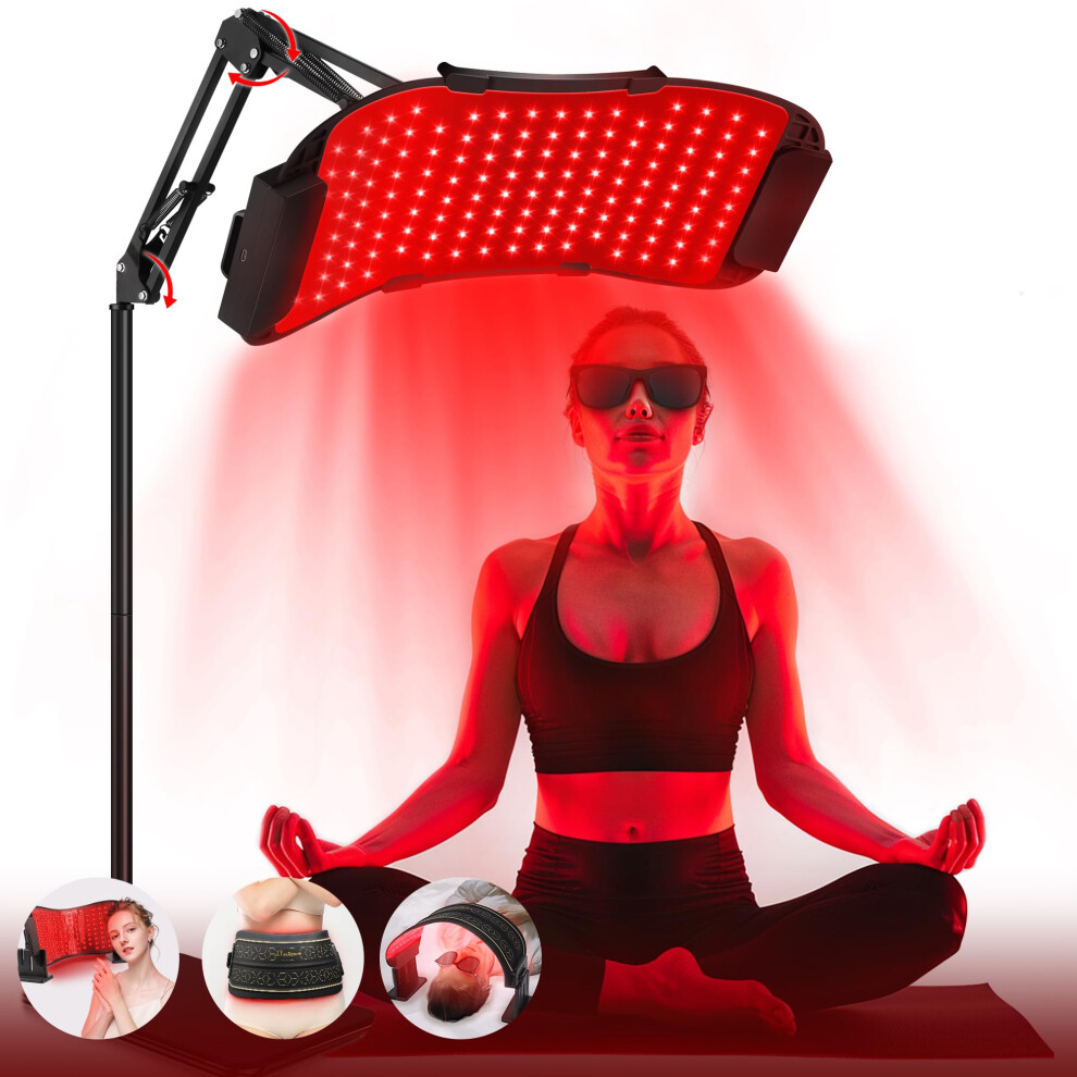 Luxrenew Max Multifunction Red Light Therapy For Body And Face, 850Nm Near-Infrared Light Therapy Led Mask Facial Body Beauty Equipment For Skin Care
