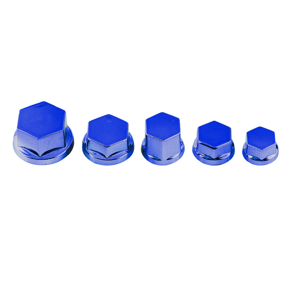 Electropated Nut Caps 30Pcs Motorcycle Blue 7293282998346
