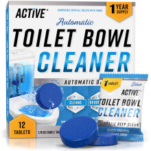 Tablettes de Nettoyage Automatiques pour Toilettes ACTIVES, Gel Bleu, Éliminateurs d'Odeurs