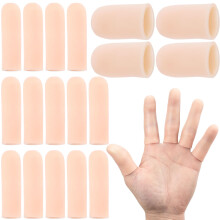 Joez Wunderschöne Gel Finger Unterstützung Schutzhandschuhe, Silikon Fingerspitzen in verschiedenen Größen (20 Stück)