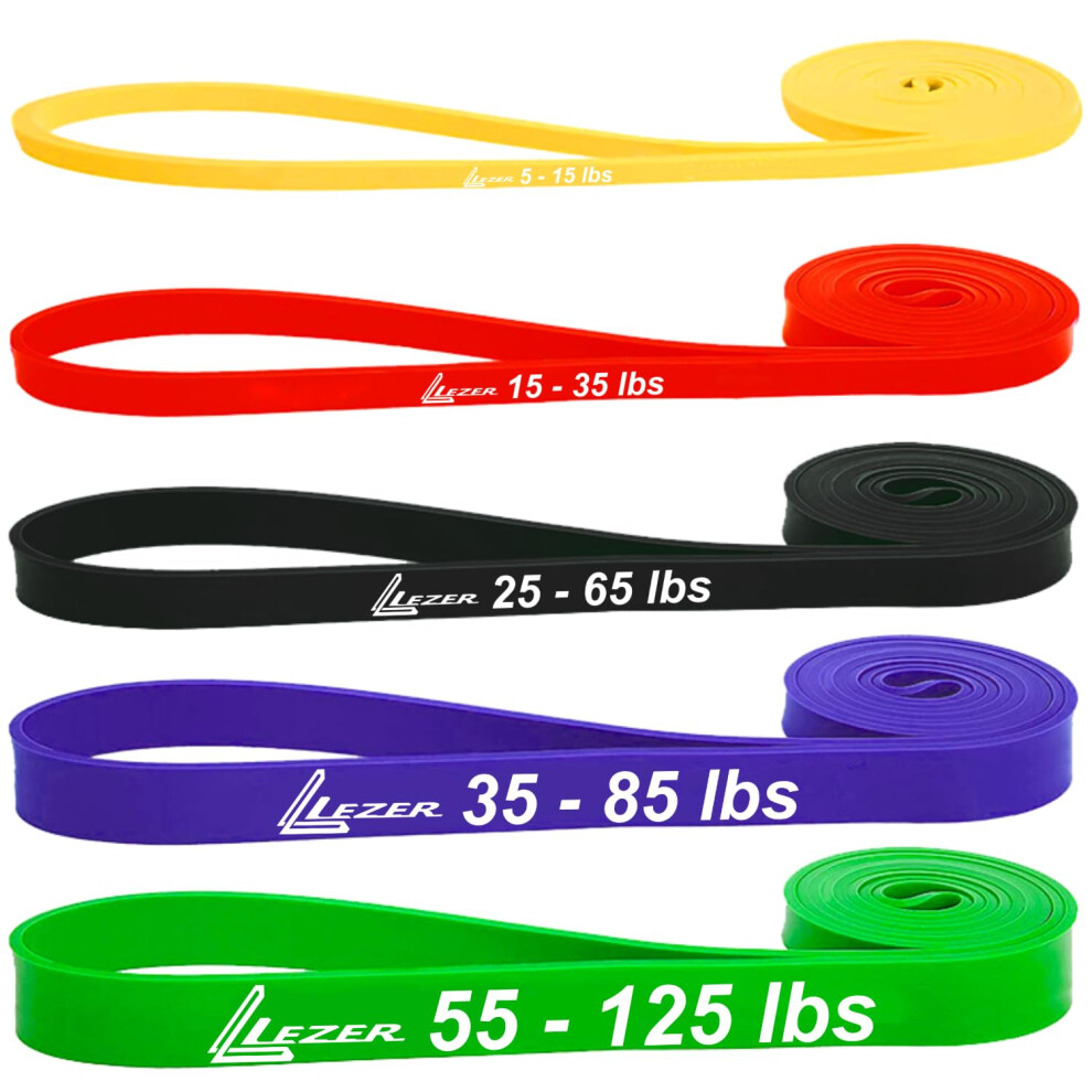 Lezer Resistance Bands For Working Out, Exercise Band, Pull Up Band, Elastic Band, Stretching, Training, Gym, Physical Therapy, Fitness, Workout, Yoga