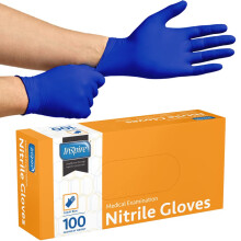 Gants jetables en nitrile noir Inspire | Gants de sécurité médicale 4.5 Nitrile (Boîte de 100, XXL)