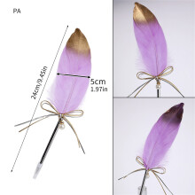 Feather Ballpoint Pen for Journaling Multipurpose Ballpoint Pen for Wedding Blue B
