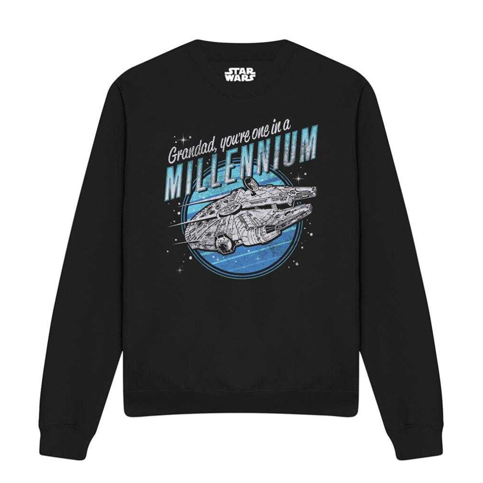 Star Wars (S, ) Unisex Adult Grandad One In A Millennium Sweatshirt Black