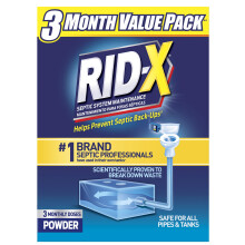 RID-X Septische Behandeling, Septic Tank Behandeling, 3 Maanden Poeder, 29,4 oz