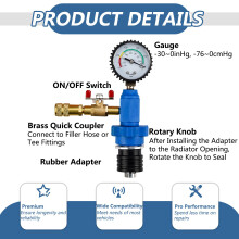 Metal Rubber Coolant Exchange Tool with Universal Adapters For Car And Motorcycl