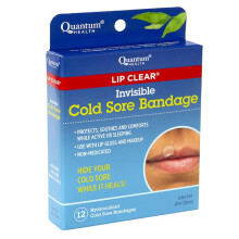 Quantum Health Lip Clear Invisible Cold Sore Patches for Lips Help Soothe Shield & Hide Cold Sores - Helps Prevent Contamination - Fever Blister Banda