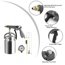 High Atomization Aluminum Sprayed Paint Guns for Automotive Chassis and Metal Work Grey