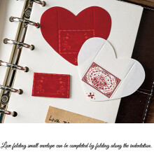 52Pcs Retro Stationary Letter Paper and Envelopes Set Tiny Heart Shape love palindrome