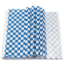 EUSOAR Deli Papier, 11" x 10" Droog Waspapier 200st, Blauwe Voedselmand Liner Papier, Voedsel Wrap Papier voor Burrito Omelet