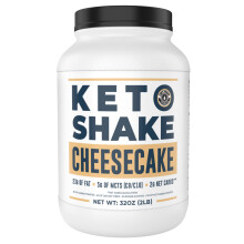 Frullato Sostitutivo Cheesecake Keto [2lbs] - Mix Proteico a Basso Contenuto di Carboidrati, Alto Grasso con MCT e Collagene
