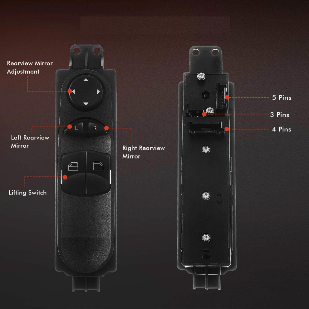 Fast Response Power Window Switches For Sprinter 2500 3500 One Touch Operation 7754004738997