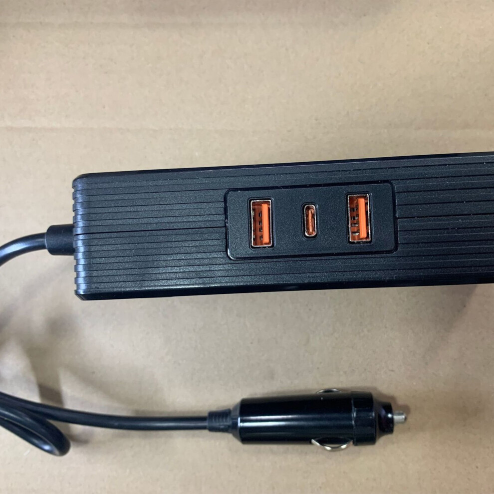 Compact 200W Car Chargers Inverter With Voltage Monitor And Fast Charging 7754004759909