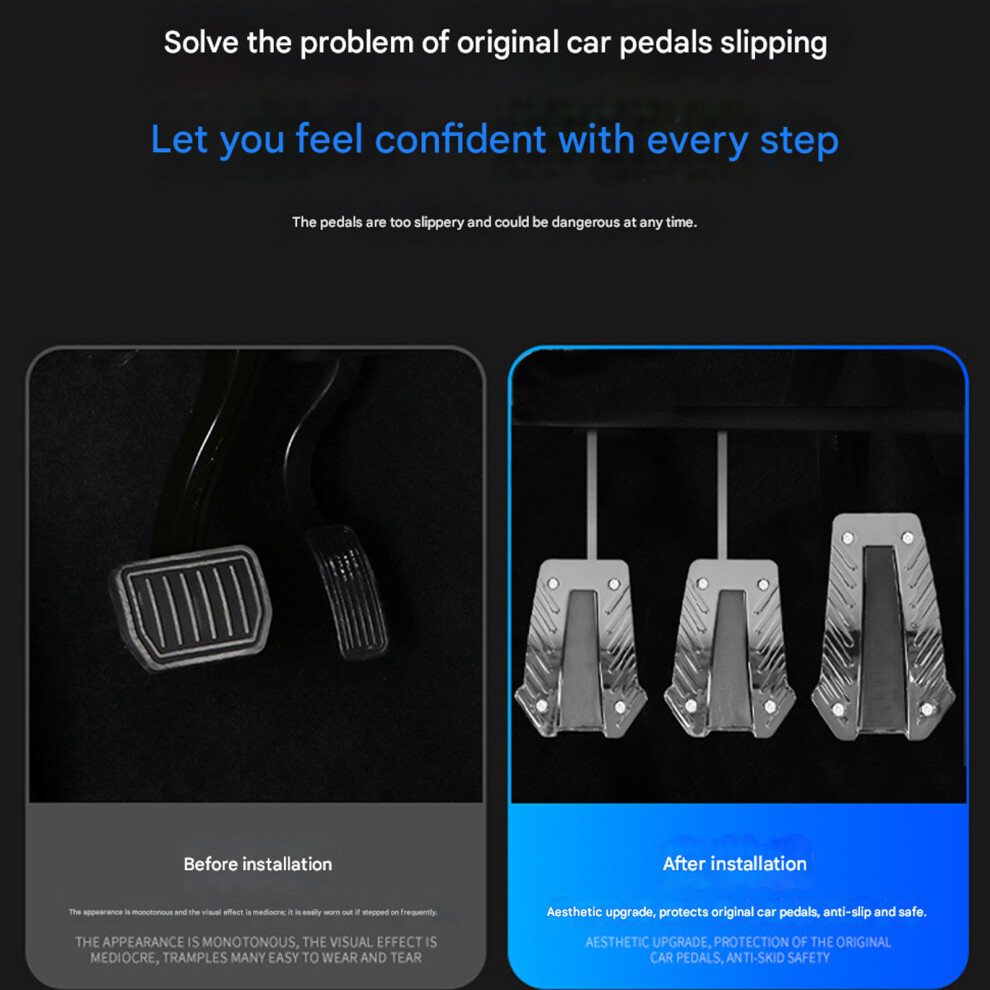 Automotive Accessories Plastic Car Brake Clutch Accelerator Pedal Set 7754004694941