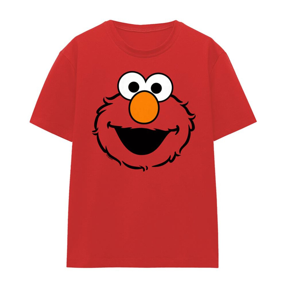 Sesame Street (Xxl, ) Unisex Adult Elmo T-Shirt Red