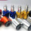 Quick Install Aluminum Motorcycle Grip Plugs Universal Design No Tool Needed Blue 10