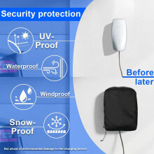 Outdoor Electric Vehicle Charging Guard Heavy Duty Polyester Fabric All Climate Use Black