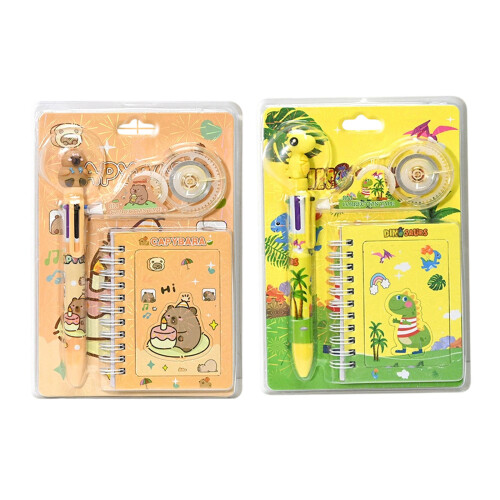 Student School Supply for Kids Include Multicolored Ballpoint Pen Little dinosaur