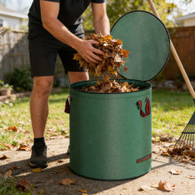 Pack of 2 Tall Capacity Waste Sacks Including Secure Canopies for Easy Yard 300L