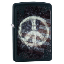 Zippo Briquet de poche American Flag, Noir Mat