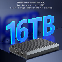Lightweight Double Protocol NVMe RAID0 1 Drive Enclosure for Professional