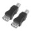 2X USB Druckeradapter Typ A Weiblich zu Typ B Maennlich Adapter Schwarz Silber Ton 1