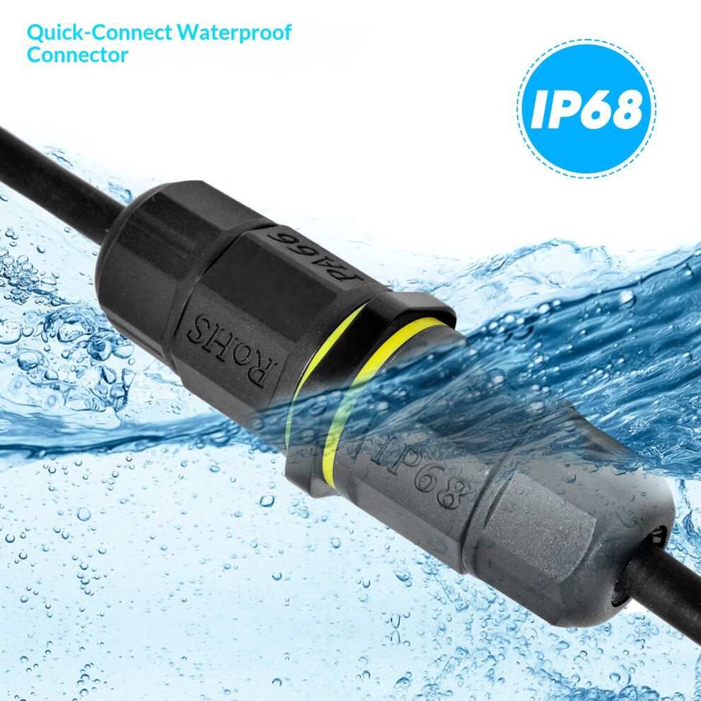 Durability Flame Retardant Cable Connector Waterproof Screwless Outdoor Plug 1Pc 7695001207294