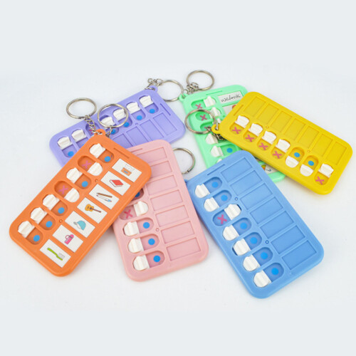 Chore Chart Key Chains Portable Schedule Board Keyrings Memo Checklist Board