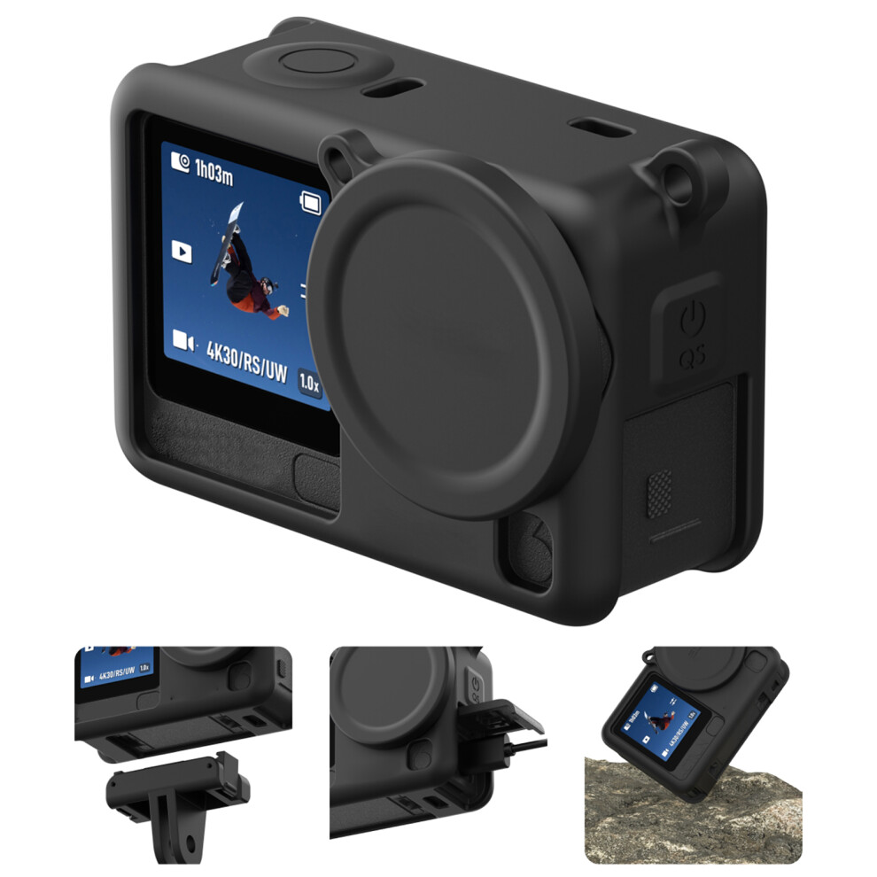 Silicone Case For Action 6 Camera Featuring Lens Guard Easy Installation 7695001239790