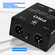 Professional 6.35mm XLR Sound Signal Isolator Eliminates Noise For Studio Equipment