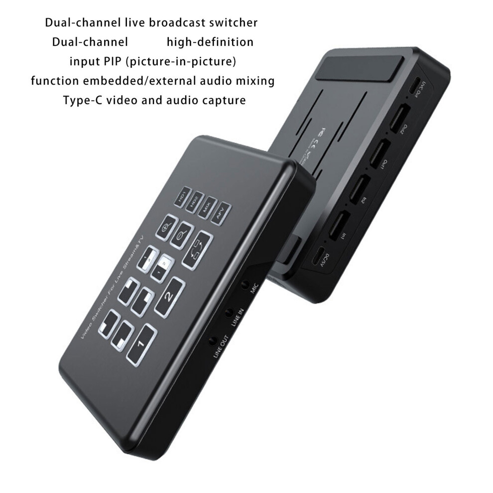 1080P Video Switcher With 2 Hdtv Inputs Outputs Smooth Transition Broadcasting 7695001175685