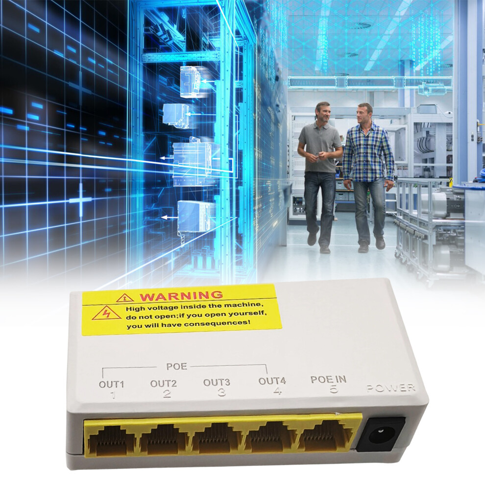 1 Poe In 4 Poe Out 100Mbps Poe Extender With Led Indicators For Plugs And Play 7695001222662