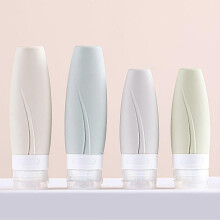 (3Pcs 90ml B) 3/4pcs 60/90ml Travel Shampoo Gel Liquid Cosmetic Storage Bottle Empty Container