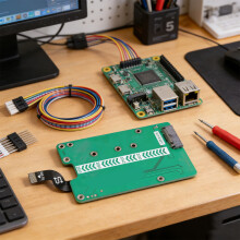PCIE To M.2 HAT Converter Board Supports 2230 2242 2260 2280 Power Supply