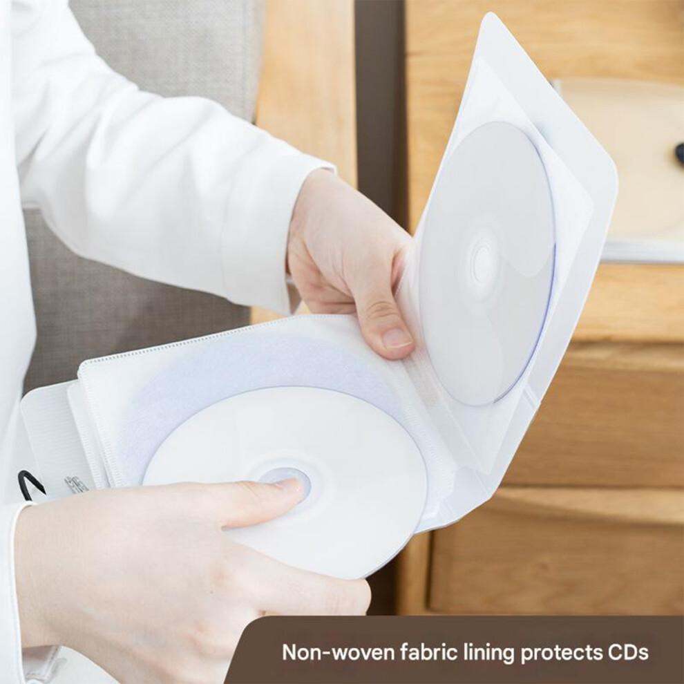 Lightweight Cds Case Organizers Holds 12 Dvds Durability Plastic Frosted Translucent 7695001232401