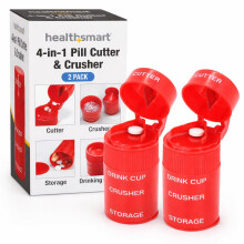 HealthSmart 2 Pack - 4 in 1 Tagliapillole, Trituratore & Organizer