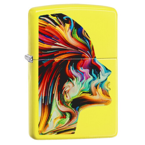 Zippo Zippo Färgglad Ansiktsficklighter, Neon Gul
