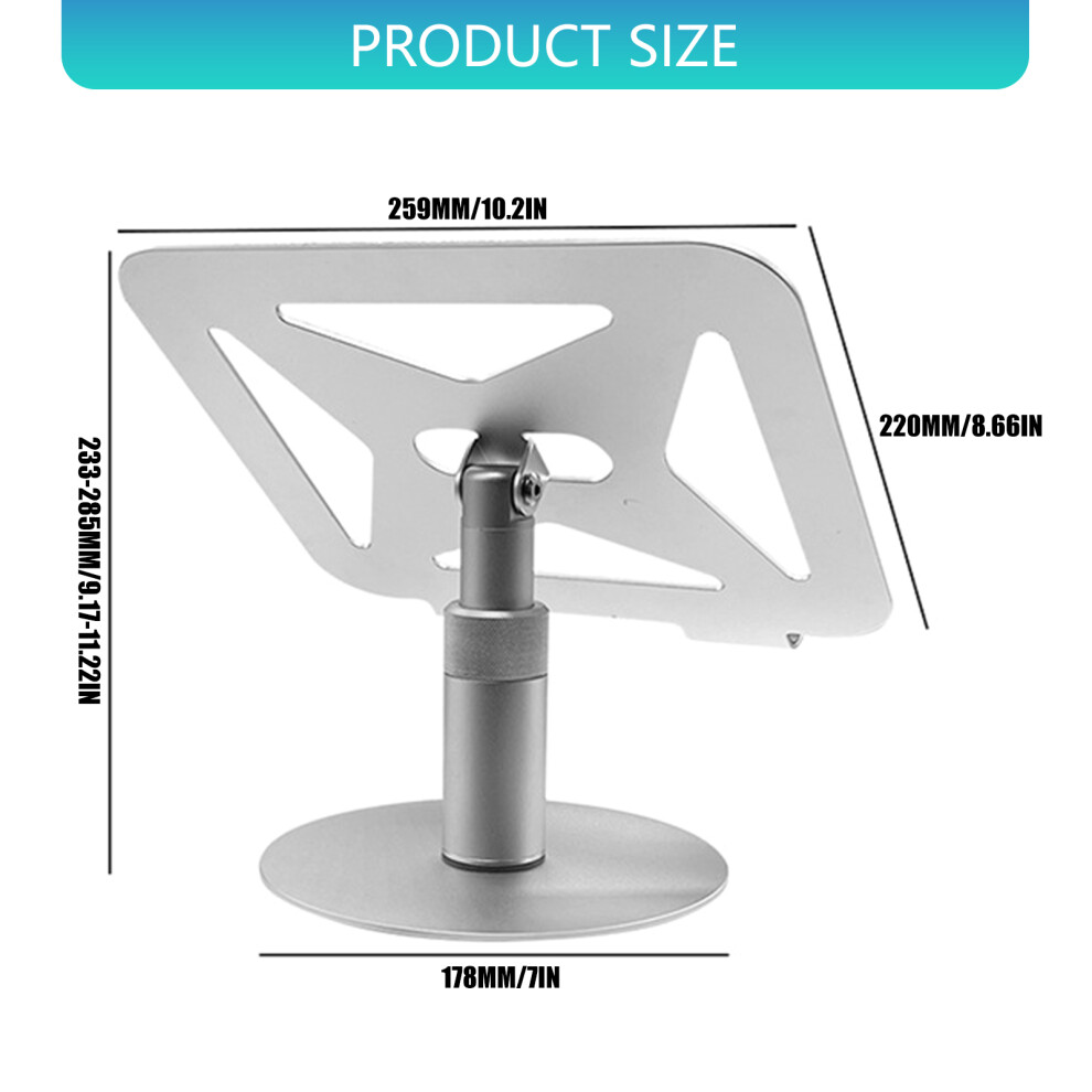 Foldable Tablets Holder Aluminum Alloy With Height Adjustment And Full Rotations 7695001188678