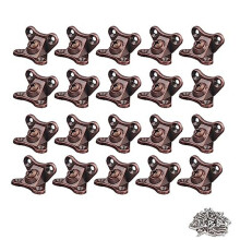 Removable Combination Butterfly Corner Code, Angle Corner Brackets, Heavy Duty Shelf Brackets, L Bracket, (Red Bronze)