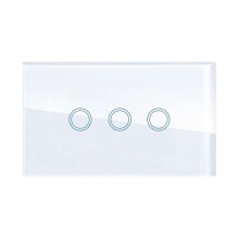 WiFi Light 2500W 3 Gang Touch with Neutral Wire Life Control Via Alexa Home C
