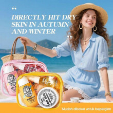 (Pink) 3-in-1 Fragrance Body Care Set, Travel Size Body Wash, Body Butter & Perfume Mist Kit, Hydrating Skincare Gift Set