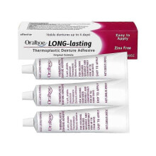 Cushion Grip Thermoplastic Denture Adhesive, Refits and Tightens Loose Upper and Lower Dentures and Partials | Non-Glue Adhesive