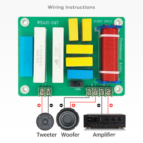 Expandable Sound Crossover WEAH-247 for Speaker Systems Supporting 400W Power 1