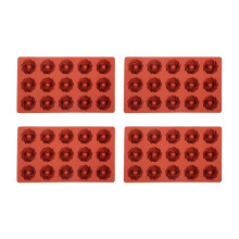 Spiral Shaped 15 Cavity Silicone Cake Molds Baking Dessert Mousse Cake Decorating Moulds Cake Chocolate 4pcs