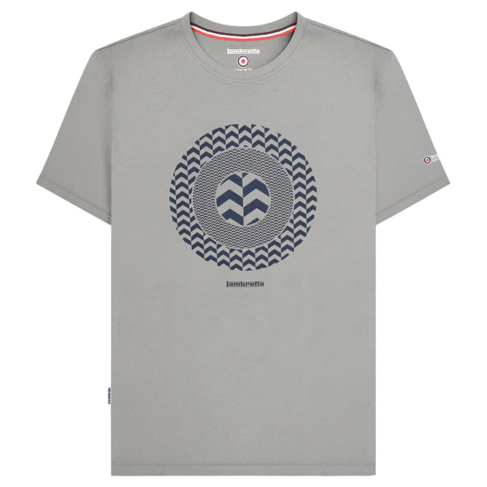 Lambretta (4Xl, Ultimate ) Mens Chevron Target Big & Tall T-Shirt Grey
