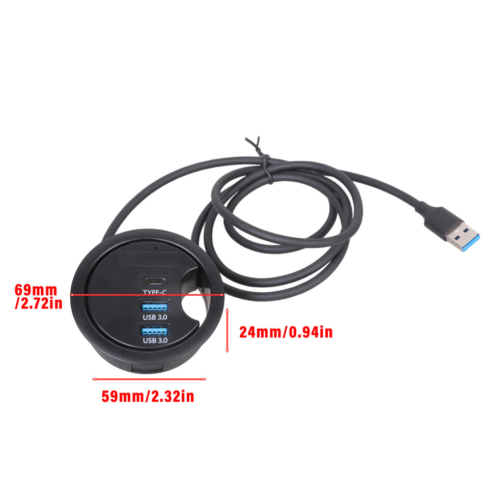 Efficient Usb Splitter For Desktop Features 2 High Speed Usb3.0 Ports And Type C 7695001188005