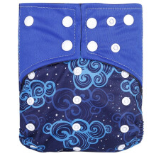 (Blue) Cloth Charcoal Bamboo Diaper Girl Boy Baby Reusable Washable Pocket Adjustable